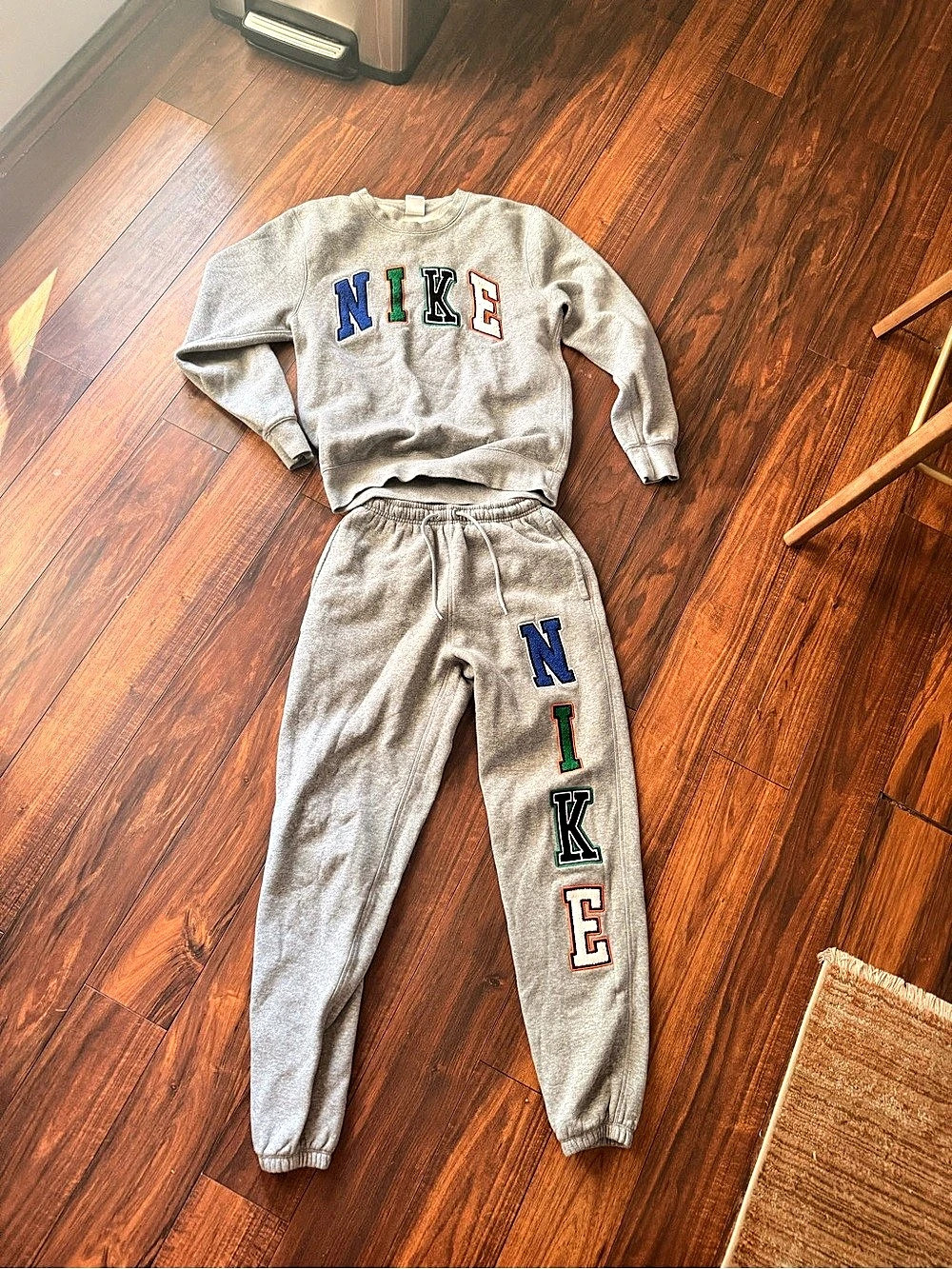 Nike Gray Fleece Matching Set Size XS